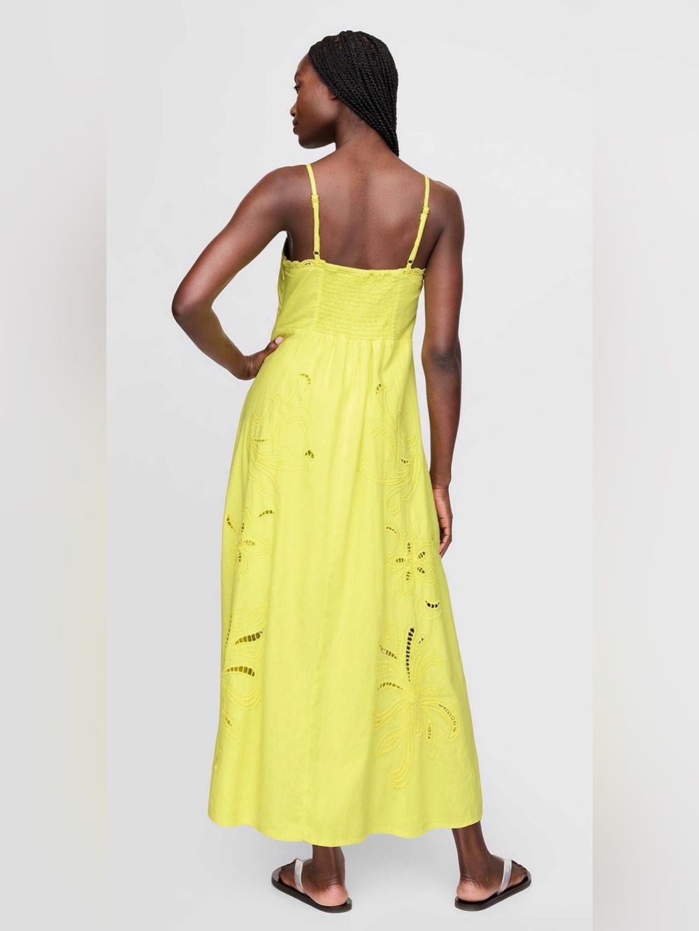 GAP Lime Green Eyelet Maxi Dress - Picture 2 of 7